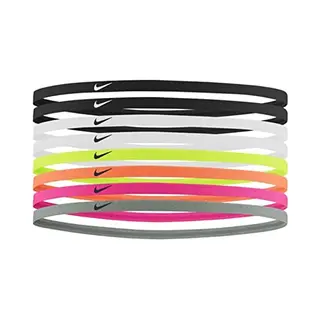 Nike Skinny 8er-Pack Haarbänder Schwarz/weiß/neon-bunt