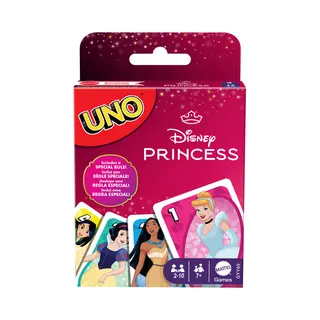 Mattel Games GYY69 bordspel Uno Princess Kaartspel Spel met als doel het uitspelen van alle kaarten (zoals "pesten")