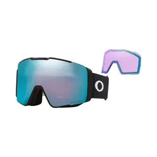 Oakley Line Miner Pro M Skibrille Black Mit Prizm Snow Sapphire Iridium Glas + Prizm Iced Iridium Glas