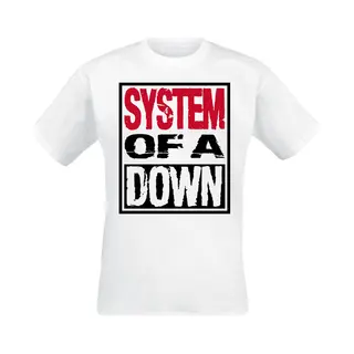 System Of A Down Triple Stack Box T-Shirt White