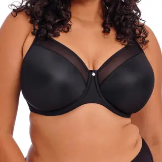 Elomi Smooth- Dames T-shirt Beha- Black- Maat 95G
