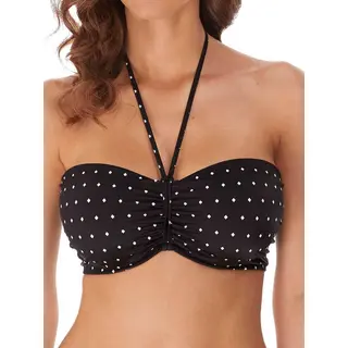 Freya Jewel Cove Bandeau Bikini Top In Black
