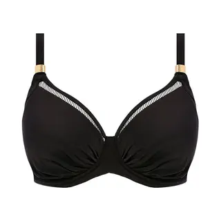 Fantasie East Hampton Gathered Full Cup Bikini Top In Black
