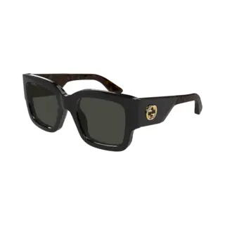 Gucci Square Black With Havana Grey Gg1663S