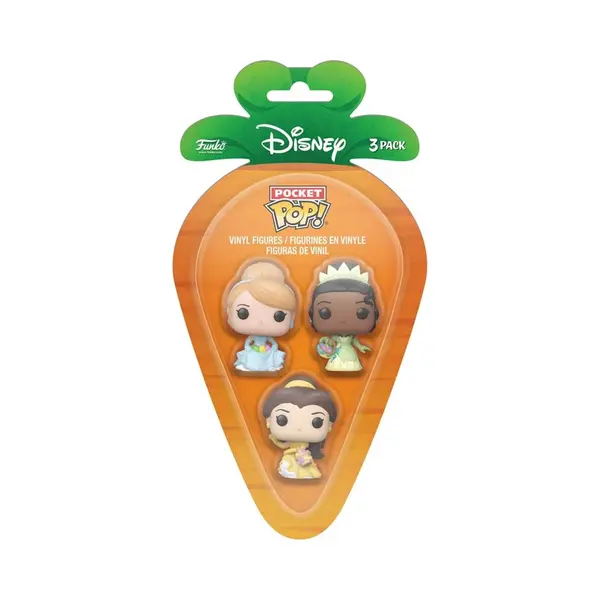 Funko Carrot Pocket Pop! Disney - Cinderella, Bella And Tiana - Collectable Vinyl Figure For Display - Gift Idea - Toys For Kids & Adults - thumbnail