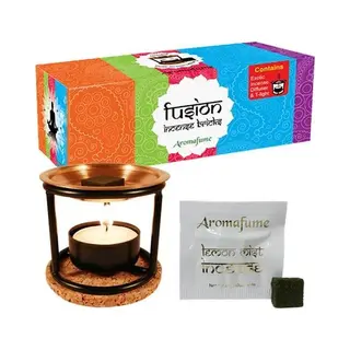 Yogi & Yogini Meditation Aromafume Probeerset, Exotic Incense Diffuser + 20 Wierookblokjes - 160 - Ijzer - Koper - Kurk