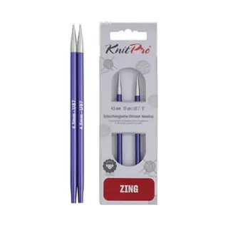 KnitPro Zing Interchangeable Circular Needles 5" (13cm) | 4.50mm