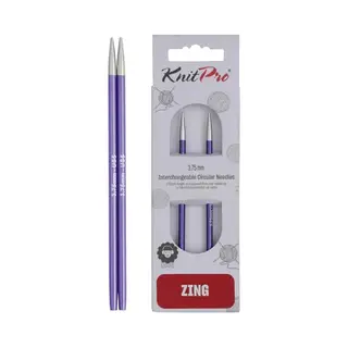 KnitPro KP47522 Zing Speciale Verwisselbare Rondbreinaalden 3, 75 Mm, Aluminium, Meerkleurig