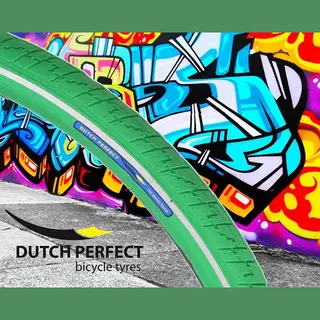 Buitenband Dutch Perfect 28 X 1.40 / 40-622mm Anti-lek - Groen Met Reflectie