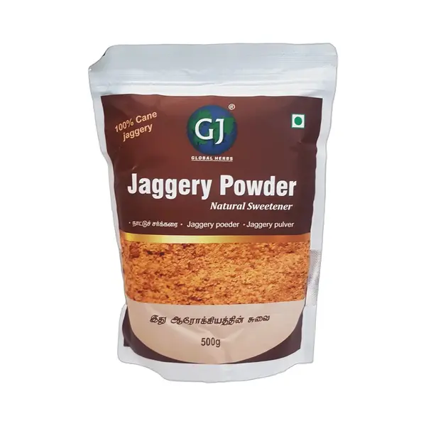 Gj Global Herbs - Suikerriet Jaggery Poeder - Rietsuiker - 3x 500 G thumbnail