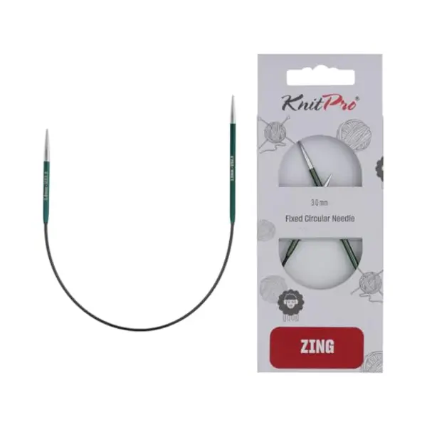 KnitPro K47054 Breinaalden, Rond, Metaal, Groen, 25 Cm/3 Mm thumbnail