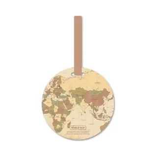 Koffer Label|Bagage|Vakantie|Reizen|tag Wereldbol Globe Bagagelabel Kofferlabel|Bruin