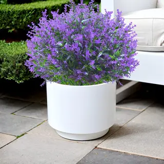 Kunstbloemen Voor Buiten, 12 Bundels, Lavendel, Kunstbloemen, Weerbestendige Balkonplanten, Struiken Voor Buiten, Binnen, Balkon, Balkonbak, Bloembak,