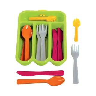Gowi Toys Cutlery Set (Green) - Set Of 4, Kindergroß