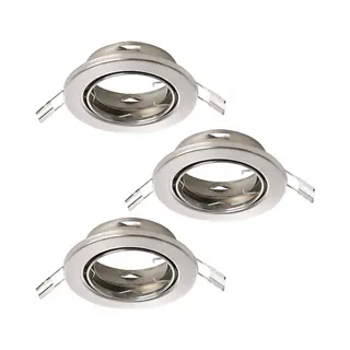Eglo Agulo 1 Inbouwspot - GU10 - Ø 8.5 Cm - Grijs - Set Van 3 Stuks - Kantelbaar