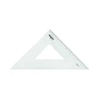 Aristo AR23425 College Dreieck 45° (Hypotenuse 25 Cm, Tuschekanten Und Facette, Kunststoff) Transparent