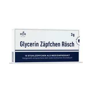 Rösch & Handel Glycerine Zetpillen - 3 G (10 Zetpillen) - Voor Natuurlijke Ontlastingsregulatie - Mild Laxerend Effect En Beschermt De Darmmicroflora - Voor
