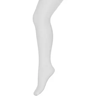 Bonnie Doon Dunne Katoenen Maillot Meisjes Wit Maat 140/146 - Zomer Maillot/Panty - Fijne Ribstructuur - Kinder Maillot Katoen - Luchtig - Chou Tights