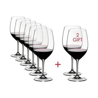 6 Cabernet/Merlot-Gläser + 2 Gläser Gratis - Ref 7416/0 - Collection Vinum - Riedel
