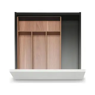 Cutlery Tray Wood | 42.2x30 Cm | Blum Ambia-Line | Tennessee Nut | Cutlery Organiser, Cutlery Organiser