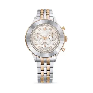 Swarovski Octea Chrono Rose-Gold Metal Bracelet Swiss Made Watch