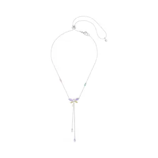 Swarovski Ketting Goudgeel / Groen / Lila / Zilver