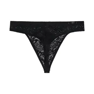 Hom - Free Cut Lace - String - 2er Pack (L Schwarz)