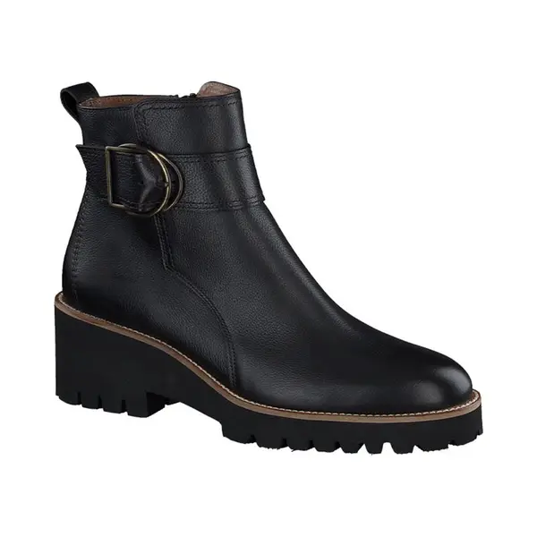 Paul Green 9763 Enkellaarsjes - Enkelboots Met Rits - Dames - Zwart - Maat 35, 5 thumbnail
