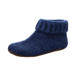 Gottstein Hüttenschuh Knit Boot - Filz-Hausschuh Für Damen & Herren | Aus 100% Schurwolle Blue, 39