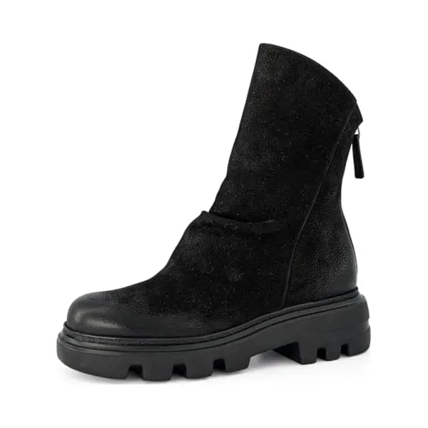 Paul Green Damen, Frauen Klassische Stiefeletten, uebergangsstiefel, flach, Boots, Stiefel, Bootee, Booties, halbstiefel, Schwarz (Nubuk/Black), 41 Eu thumbnail