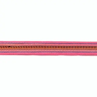 Allernieuwste Fournituren - Geweven Sierband - 1.5cm Breed - Lint - Stof - Applicatie - Afwerkband - Lengte 14m - Streepjes - Roze