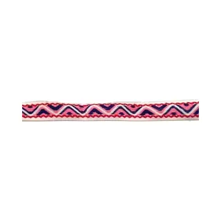 Allernieuwste Fournituren - Geweven Sierband - 1.4cm Breed - Lint - Stof - Applicatie - Afwerkband - Lengte 8.5m Roze - Wit - Rood