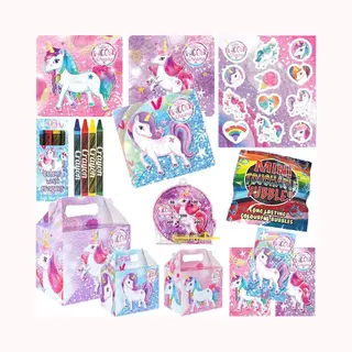 Henbrandt 10 Stuks - Luxe Unicorn - Traktatie Doos - Inclusief Speelgoed - Traktaties Uitdeelcadeaus Voor Verjaardagen En Kinderfeestjes