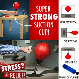 Boksbal Tafelmodel - Stressbal - Mini Bokszak - Punching Ball - Tafel Boksbal Bureau Op Voet - Volwassenen & Kinderen