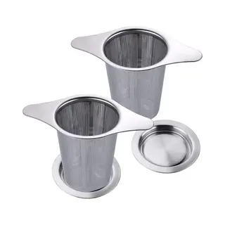 2 Stuks - Theezeef - Rvs Theefilter - Met Lekplaatje - Thee Filter Voor Losse Thee - Thee Infuser