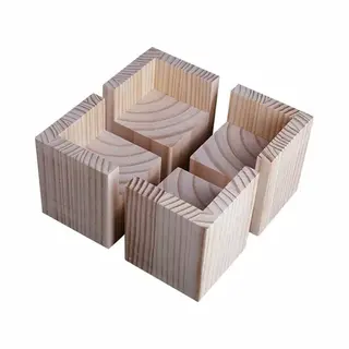Meubelverhogers - 4 Stuks - Houten Meubelverhogers - Hout - Kantoorbedverhoger - Meubelhefvoeten - Voeten - 5*5 Cm - Verhoog De Hoogte Met 5 Cm -