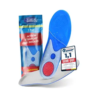smart&gentle Premium Gel Insoles For Highest Standards, Maximum Cushioning Effect And Reduction Of Excessive Strain - Shoe Inserts For Sports And Work