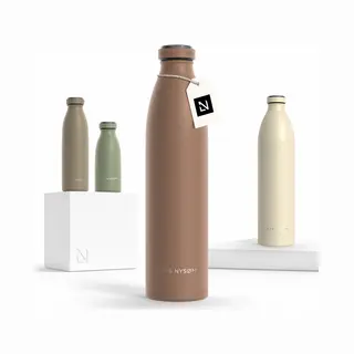 Lars NysØM Stainless Steel Insulated Water Bottle 350ml, 500ml, 750ml, 1L, 1 5 Liter | Insulated Thermo Flask For Hot And Cold Beverages | Leakproof