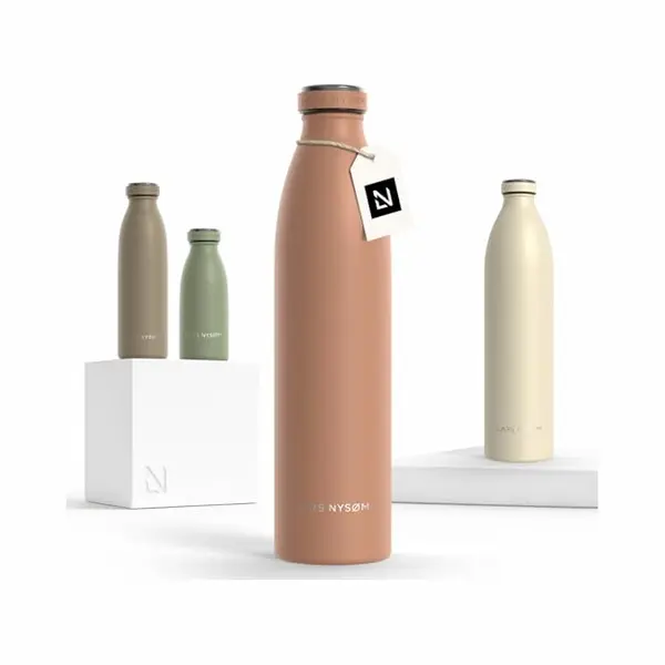 Lars NysØM Stainless Steel Insulated Water Bottle 350ml, 500ml, 750ml, 1L, 1 5 Liter | Insulated Thermo Flask For Hot And Cold Beverages | Leakproof thumbnail