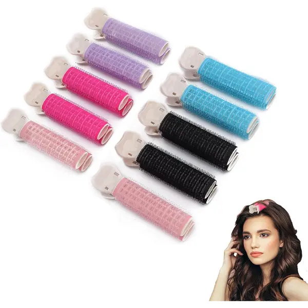Volume Clips - 10 Stuks - Haarklemmen - Haarrollers - Heatless Curls - Krullen Zonder Hitte - Kleefrollers - Bevestigingsklem - Rollers - Krullers - thumbnail