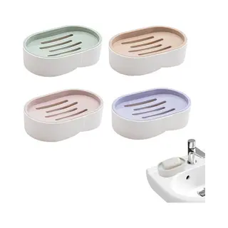 Zeepbakje - 4 Stuk - Zeephouder Met Afvoer En Deksel - Zeephouders - Zeepschaaltje - Handzeep - Badkamer Accessoires -
