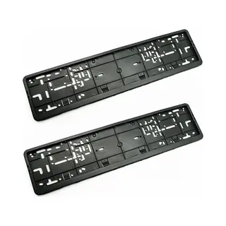 2 Stuks - Premium Kentekenplaathouders - Zwarte - Universeel Voor Nl - Kentekenplaat - Eu Maat - Zonder Tekstrand - Pp - Lichtgewicht Materiaal！