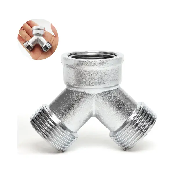 Y Stuk Kraan Splitter - Aanvoer Y Stuk Voor Wasmachine - G 3/4" - Waterverdeler Voor Wasmachine En Vaatwasser - Voor Gebruik In Huis En Tuin - G 3/4" thumbnail