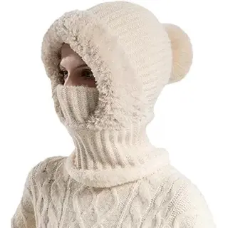 3-in-1 Dames Muts - Sjaal & Gezichtsmasker - Dames, Winter, Warme Capuchonsjaal - Winddichte Damesmuts - Dames Winter Muts - Skimuts - Wintermuts -