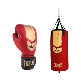 Everlast Prospect 2 Heavy Bag Kit - Bokszak&Bokshandschoenen - Rood/Goud