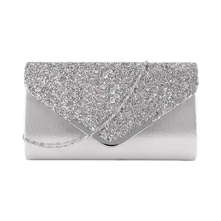 Schoudertassen Voor Dames - Clutch Voor Dames - Modieuze En Veelzijdige Avondtas - 24*5*13cm - Zilver