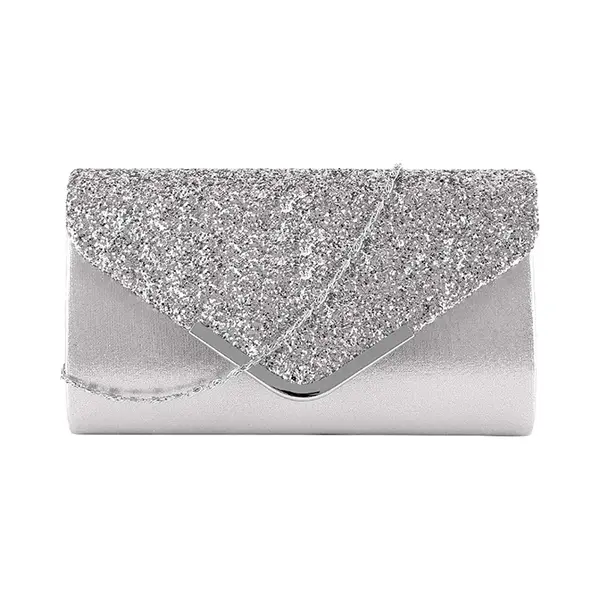 Schoudertassen Voor Dames - Clutch Voor Dames - Modieuze En Veelzijdige Avondtas - 24*5*13cm - Zilver thumbnail
