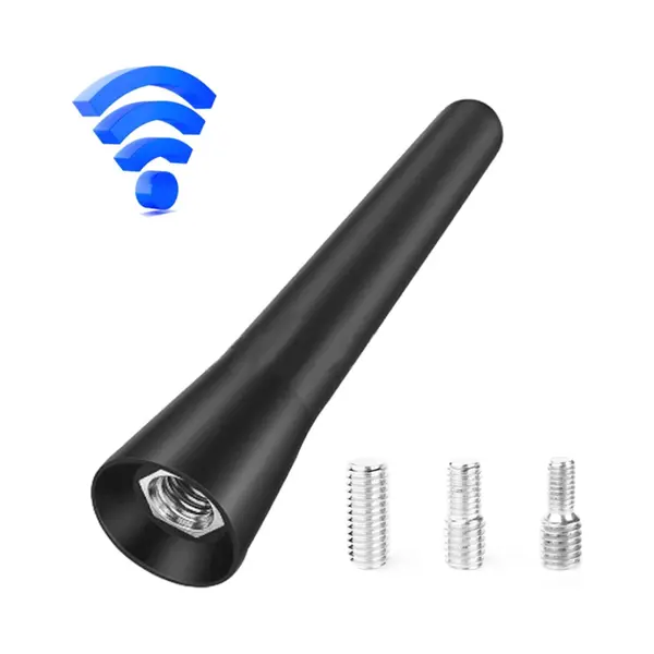 Fm/Am Auto Antenne (6.5 Cm) - Korte Antenne Universeel - Inclusief M4 & M5 & M6 Adapters - Mini Auto Fm Antenne - Met Sterke Fm/Am Receptie Functie thumbnail