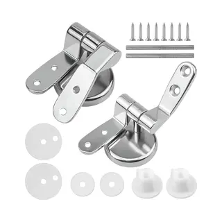 Toiletbril Scharnier Set - Vervangende Wc-scharnieren - Scharnier Vervangset - Universeel - Bevestigingsgarnituur Closetzitting - Inclusief