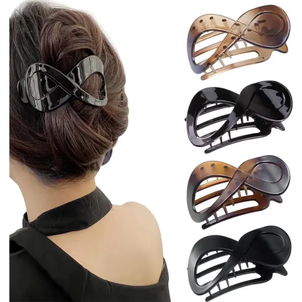 4 Stuks Platte Haarspeldjes - Haarclip - Haarklemmen Dames - Voor Dik En Dun Haar - Antislip Haarspelden - Franse Haarclips - Haaraccessoires - thumbnail